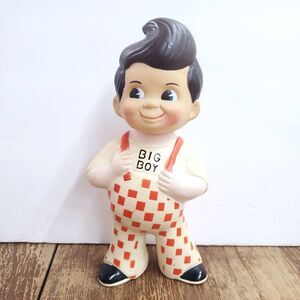 Vintage 1973 Big Boy Vinyl Coin Piggy Bank Doll 8.5" Figure Fast Food Restaurant